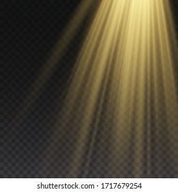 Sunlight a translucent special design of the light effect.Isolated sunlight transparent background. Vector blur in the light of radiance.