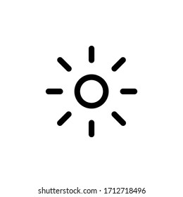 Sunlight User Interface Outline Icon Logo Vector Illustration
