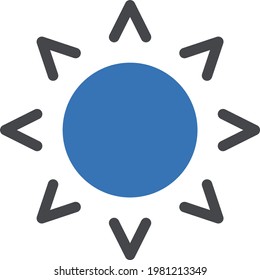 sunlight vector glyph color icon