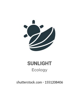 Sunlight vector icon on white background. Flat vector sunlight icon symbol sign from modern ecology collection for mobile concept and web apps design.