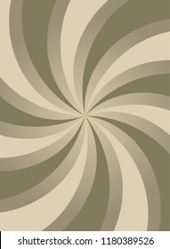 Sunlight vertical background. Chocolate brown color burst background. Retro vector illustration. Sun beam ray sunburst pattern background. Retro spiral backdrop for poster or placard