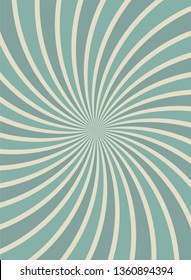 Sunlight vertical background. faded blue and beige color burst background. Vector illustration. Sun beam ray sunburst pattern background. Retro circus backdrop.
