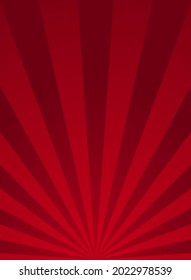Sunlight vertical background. red color burst background. Vector illustration.