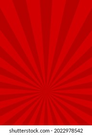 Sunlight vertical background. red color burst background. Vector illustration.