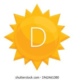 Sunlight vitamin icon. Cartoon of Sunlight vitamin vector icon for web design isolated on white background