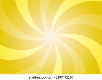 Sunlight wide horizontal background. Orange  color burst background. Vector illustration. Sun beam ray sunburst pattern background. Retro bright backdrop.