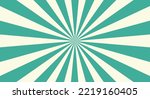 Sunlight wide retro faded background.turquoise colors. Retro background with rays or stripes in the center. Magic Sun beam ray pattern. Turquoise and green colors. flat style.