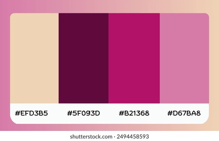 Sunlit Eggplant Four-Color Palette Inspiration, Vector illustration for your graphic design