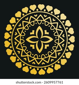 Sunlit Path in Golden Mandala