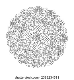 Sunlit Swirls Celtic coloring book mandala page for kdp book interior, Ability to Relax, Brain Experiences, Harmonious Haven, Peaceful Portraits, Blossoming Beauty mandala design.