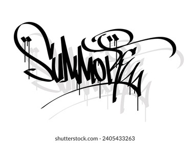 SUNMORE word graffiti tag style