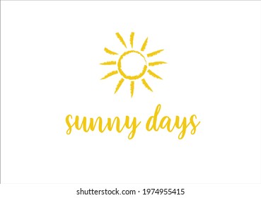 sunn days sun yellow vector art design