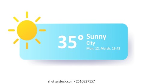 Soleado 35 grados Celsius Clima pronóstico, fecha, ubicación. Verano, caliente, cálido, aire, calor, sequía, precipitación, temperatura, presión atmosférica, Farenheit, condiciones, alto índice UV, sinóptico