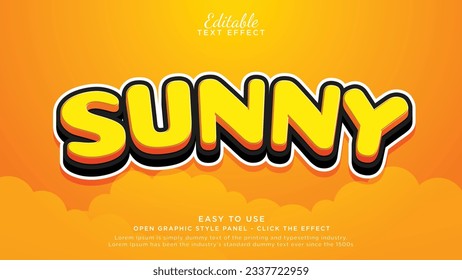 Sunny 3d editable text effect	
