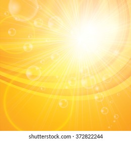 Sunny abstract background. Hello spring, summer