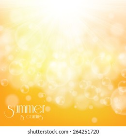 Sunny abstract background. Summer is coming 