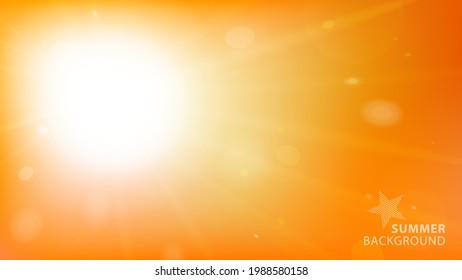 Sonnige abstrakte Sommer-Hintergrund Vektorgrafik mit Bokeh.