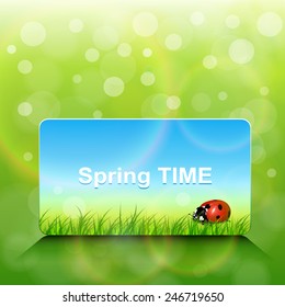 Sunny background green, vector illustration.