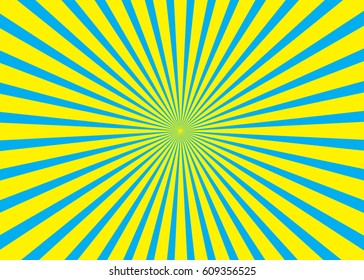 Sunny background. Rising sun pattern. Vector stripe abstract illustration. Sunburst. 