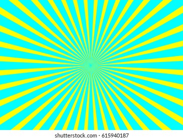 Sunny background. Rising sun pattern. Vector stripe abstract illustration. Sunburst. 