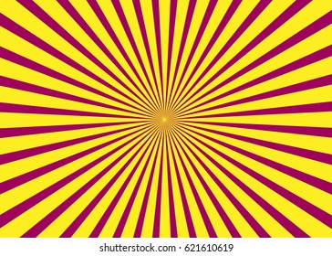 Sunny Background. Rising Sun Pattern. Vector Stripe Abstract Illustration. Sunburst. 