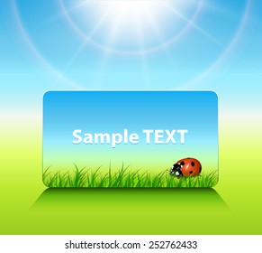 Sunny background spring or summer, vector illustration.