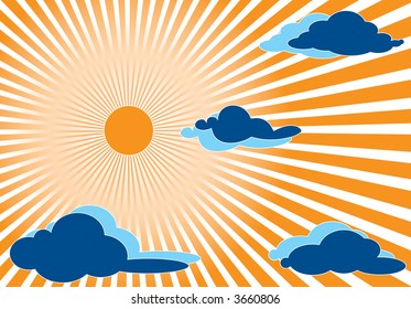 Sunny background. Vector