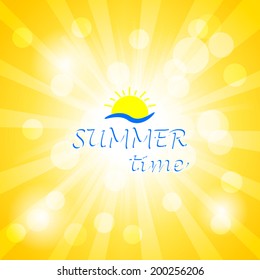 Sunny background, vector/design for print, poster with place for your content