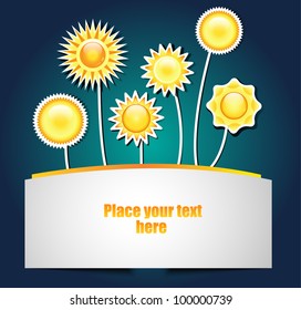 sunny banner, vector