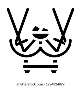 sunny bbq glyph icon vector. sunny bbq sign. isolated contour symbol black illustration
