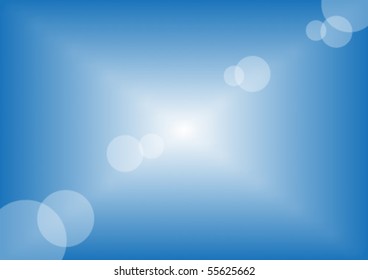 Sunny Blue Summer Sky Illustration