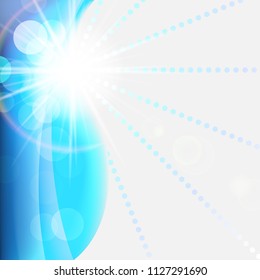 Sunny bright blue vector background, natural eco technology, abstract backdrop