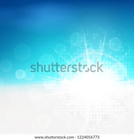 Sunny bright blue vector background, green natural eco technology, clean energy, winter abstract illustration