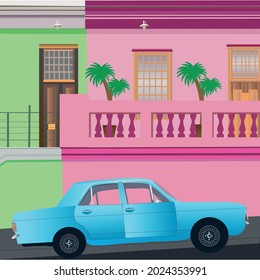 sunny and bright Cuba vector illustration