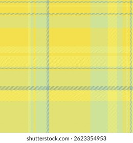 Sunny, cheerful plaid pattern with intersecting lines in shades of yellow and green. Ideal for backgrounds, textiles, or design accents. Fresh, versatile texture.