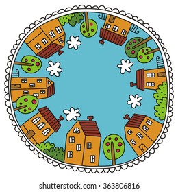sunny city print design for kids