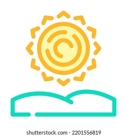sunny clear weather color icon vector. sunny clear weather sign. isolated symbol illustration