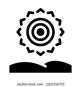 sunny clear weather glyph icon vector. sunny clear weather sign. isolated symbol illustration