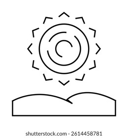 sunny clear weather line icon vector. sunny clear weather sign. isolated contour symbol black illustration