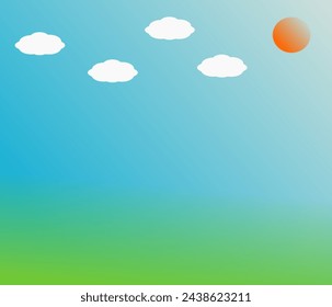 it's sunny and cloud a little bit 