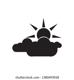 sunny cloud sun weather sky clear sunrise vector illustration isolated