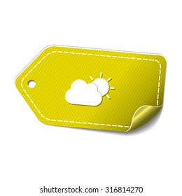 Sunny Cloud Yellow Vector Icon Design