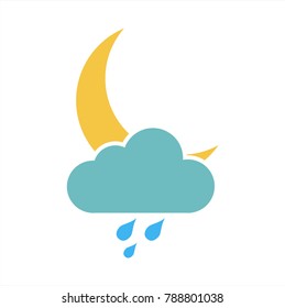 sunny and cloudy rain drops