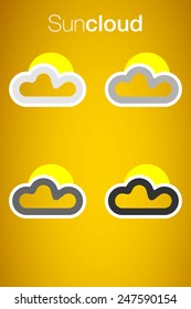 Sunny and cloudy symbols