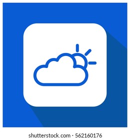  Sunny cloudy weather vector icon