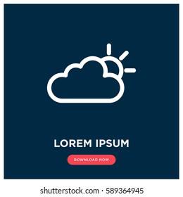  Sunny cloudy weather vector icon