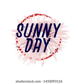 sunny day, beautiful greeting card background or banner with flower theme. design illustration