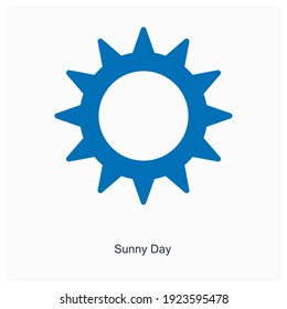 Sunny day or bright day icon concept