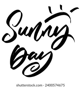 Sunny day end summer season quotes ready vector lettering. Inspirational typography. Motivational quote