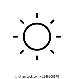Sunny day Icon. Flat vector graphic in white background